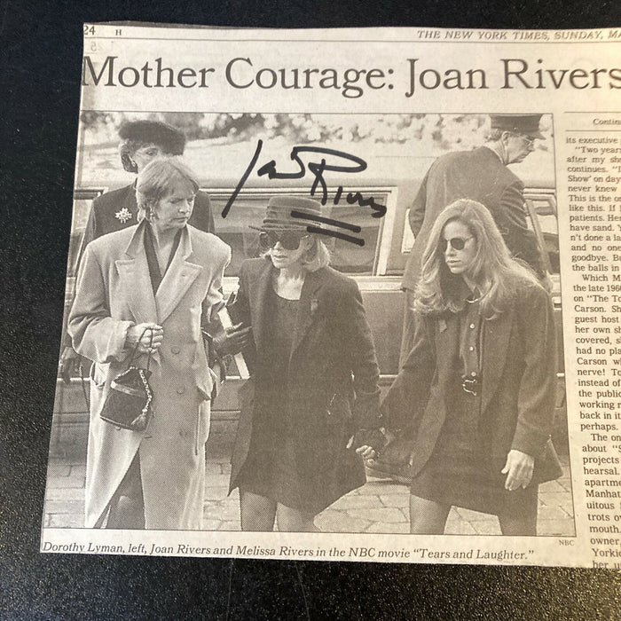 Joan Rivers Signed Autographed Photo With JSA COA