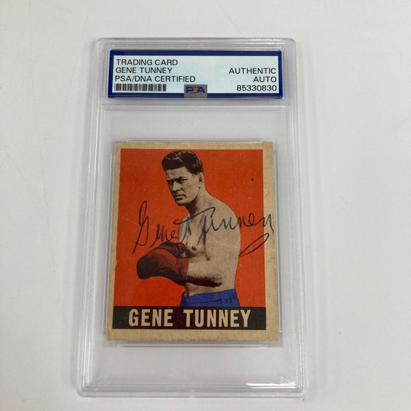 1948 Leaf Boxing Gene Tunney Signed Autographed Card PSA DNA 1 Of Only 3 Known