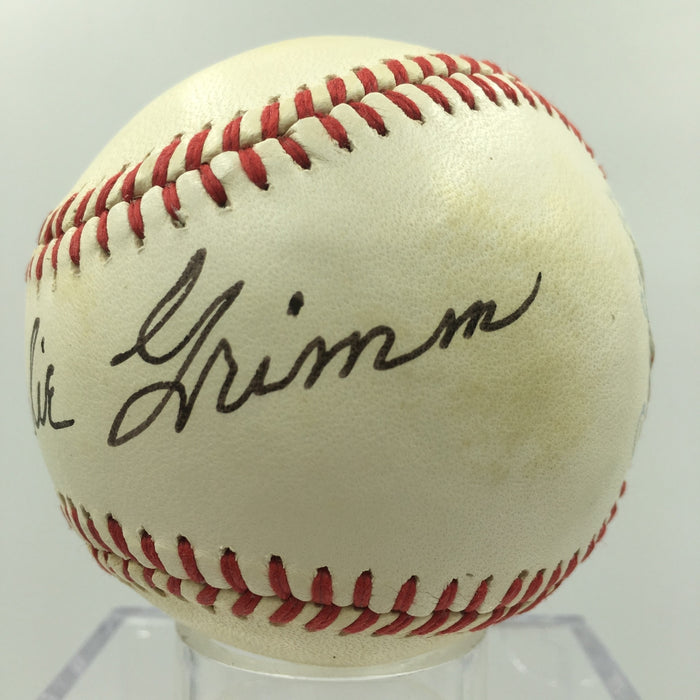 Beautiful Charlie Grimm Signed Autographed Baseball Chicago Cubs Manager PSA DNA