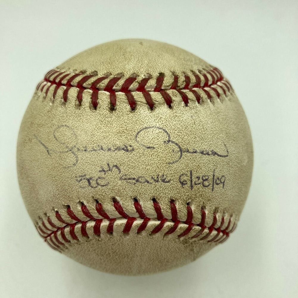 Historic Mariano Rivera 500th Save 6-28-09 Signed Game Used Baseball MEARS & JSA