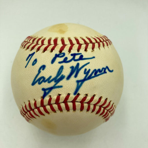 Early Wynn Signed Vintage American League Macphail Baseball JSA COA