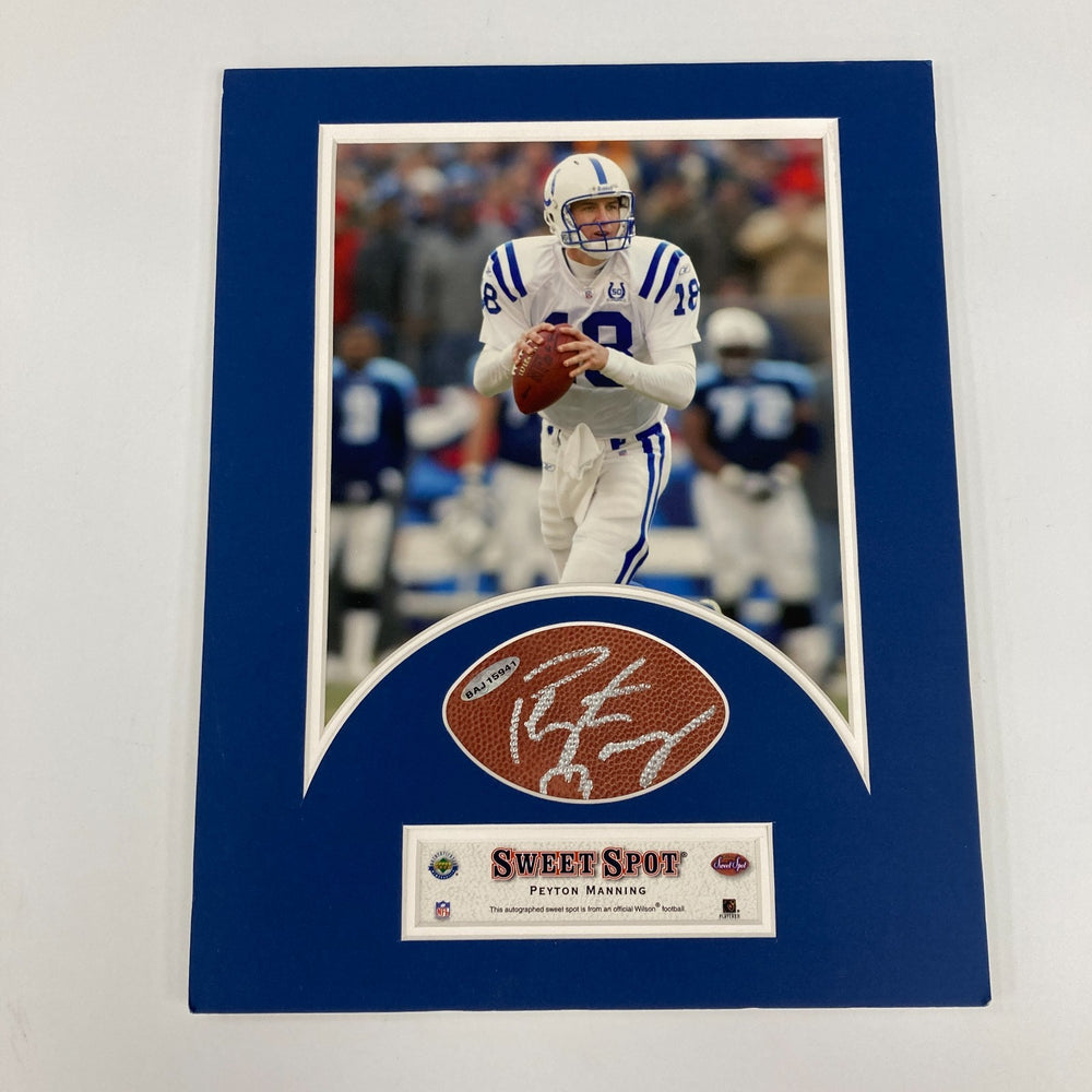 Peyton Manning Signed Auto Football Upper Deck Sweet Spot UDA Certified