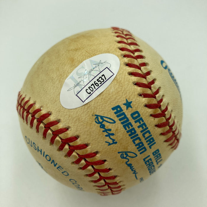 Augie Donatelli & Paul Pryor Umpire Signed American League Baseball JSA COA