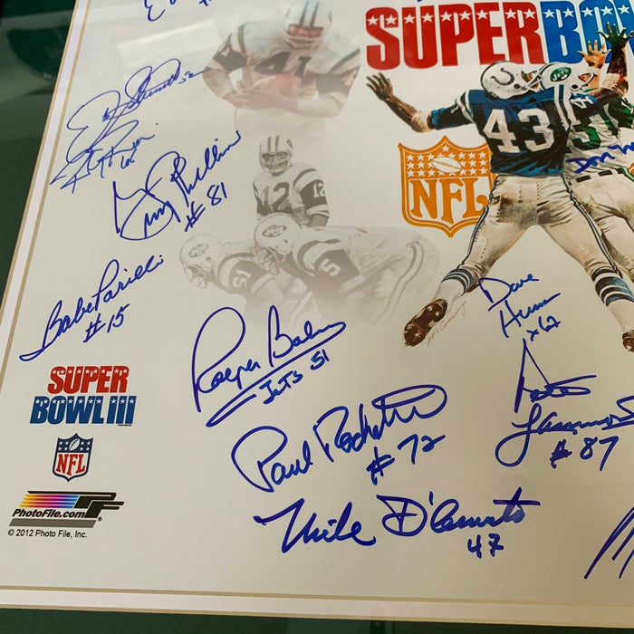 Beautiful 1968 New York Jets Super Bowl Champs Team Signed 16x20 Photo PSA DNA