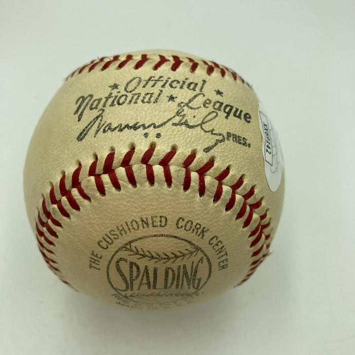 Jack Brickhouse Signed Vintage 1950's National League Giles Baseball JSA COA