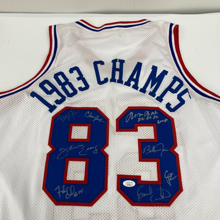 1982-83 Philadelphia 76ers NBA Champions Team Signed Jersey JSA COA