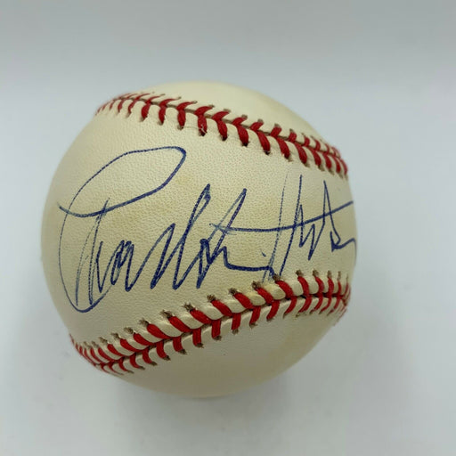 Beautiful Charlton Heston Signed American League Baseball With PSA DNA COA