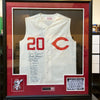 1961 Cincinnati Reds National League Champs Team Signed Jersey Framed JSA COA