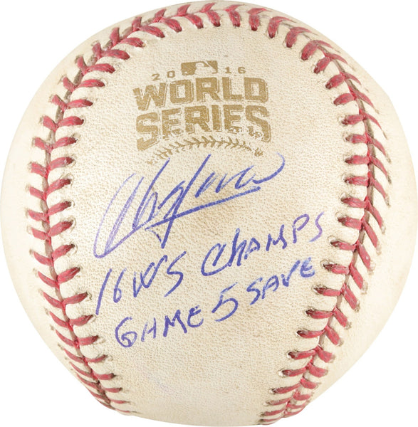 Aroldis Chapman 2016 World Series Game 5 Save Game Used Baseball Chicago Cubs