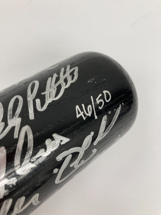 2009 New York Yankees World Series Champs Team Signed Bat #46/50 Beckett COA