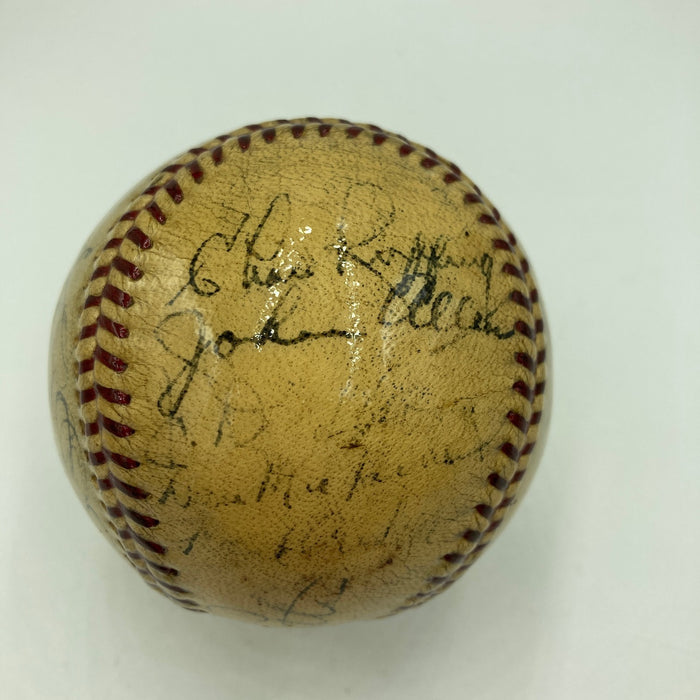Babe Ruth & Lou Gehrig Sweet Spot 1934 Yankees Team Signed Baseball JSA COA