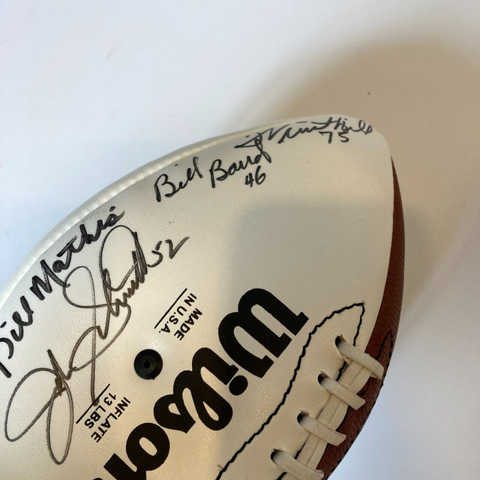 1968 New York Jets Super Bowl Champs Team Signed Wilson Football JSA COA