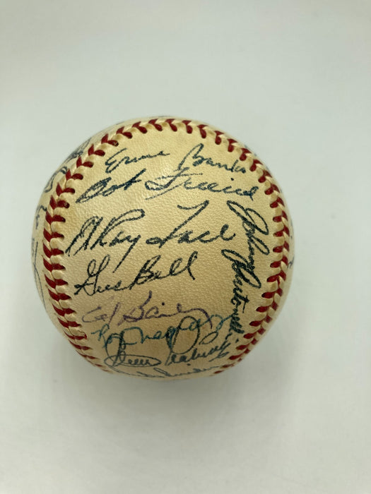1956 All Star Game Team Signed Baseball Willie Mays Hank Aaron 32 Sigs JSA COA