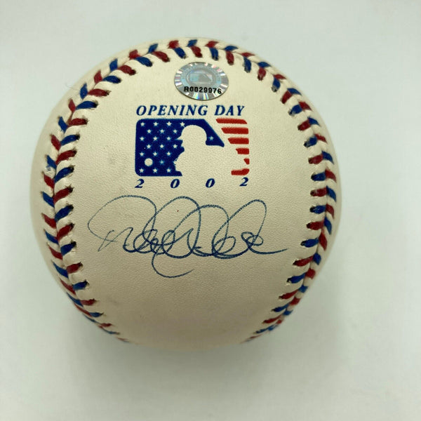 Derek Jeter Signed 2002 Opening Day Major League Baseball Steiner & MLB Holo