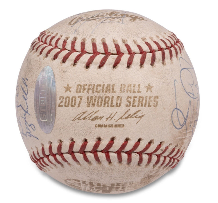 2007 Boston Red Sox W.S. Champs Team Signed Game Used World Series Baseball PSA