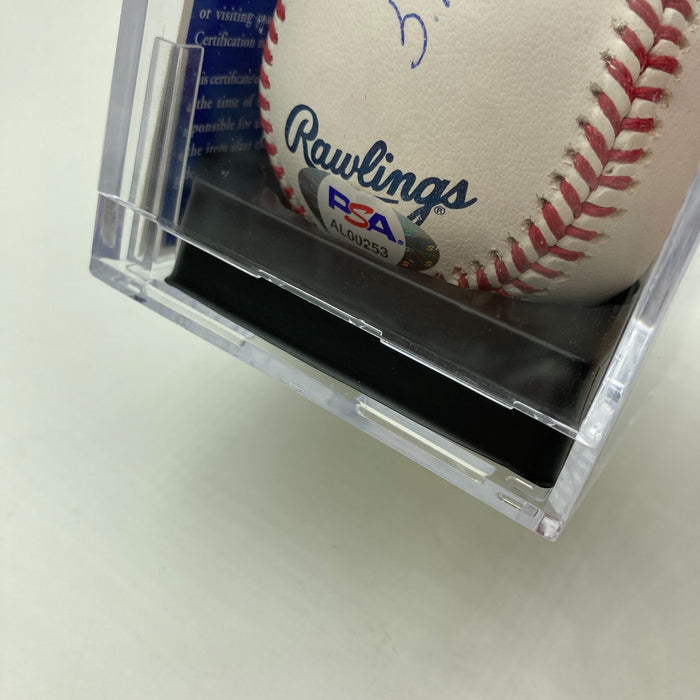 Nolan Ryan Signed Heavily Inscribed STAT Baseball PSA DNA Graded GEM MINT 10