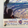 1969 NY Mets World Series Champs Team Signed Yearbook JSA COA