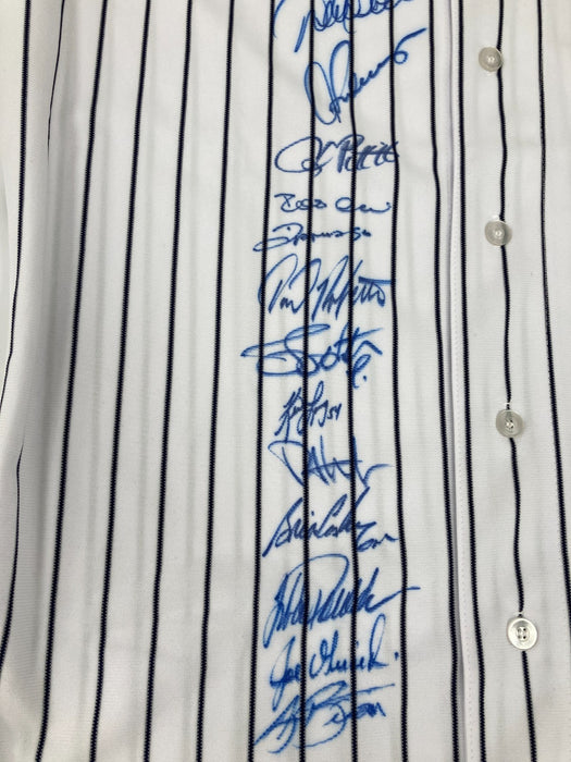 2009 New York Yankees World Series Champs Team Signed Jersey #5/6 Steiner & JSA