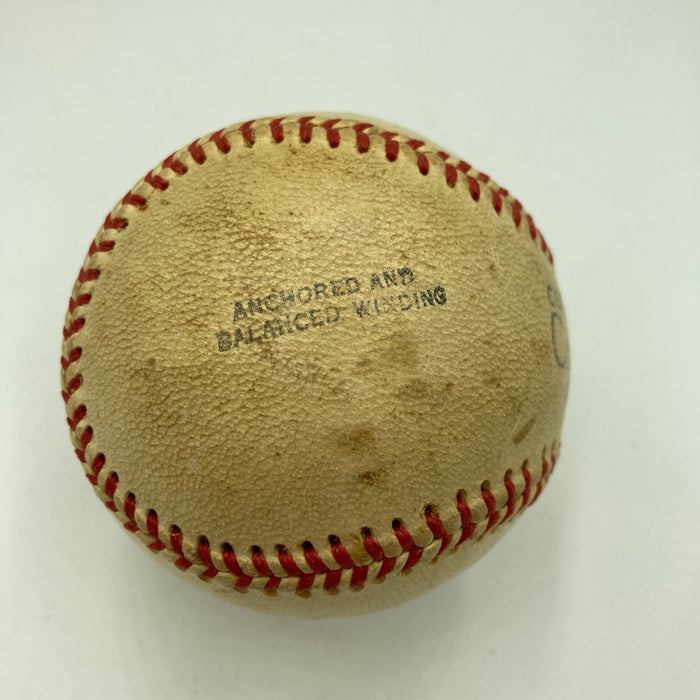 Satchel Paige Single Signed Vintage 1954 Minor League Baseball JSA COA