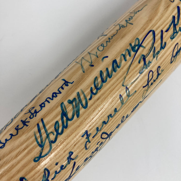 Beautiful Hall Of Fame Multi Signed Baseball Bat 41 Sigs Ted Williams Mays JSA