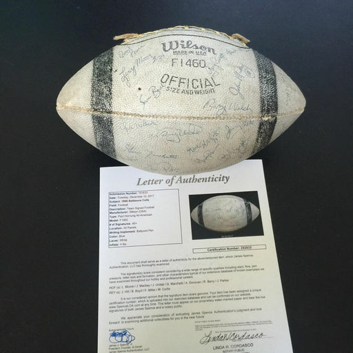 1966 Baltimore Colts Team Signed Wilson Football 40+ Sigs Johnny Unitas JSA COA