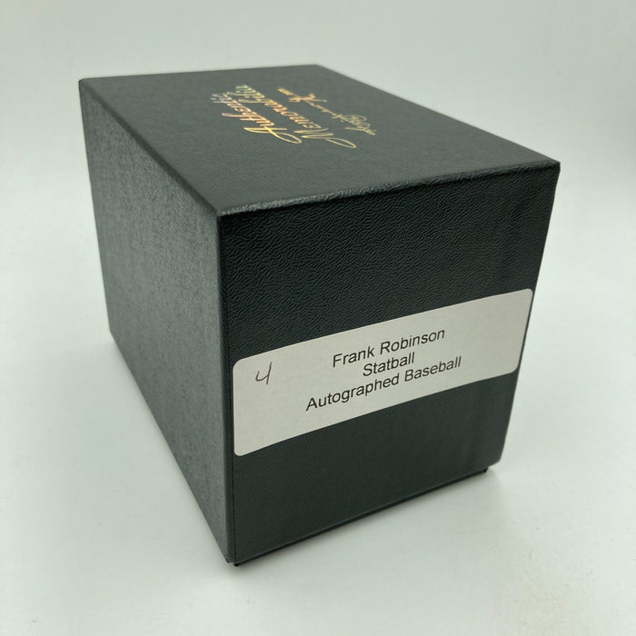 Frank Robinson Signed Heavily Inscribed Career STAT Baseball Reggie Jackson COA