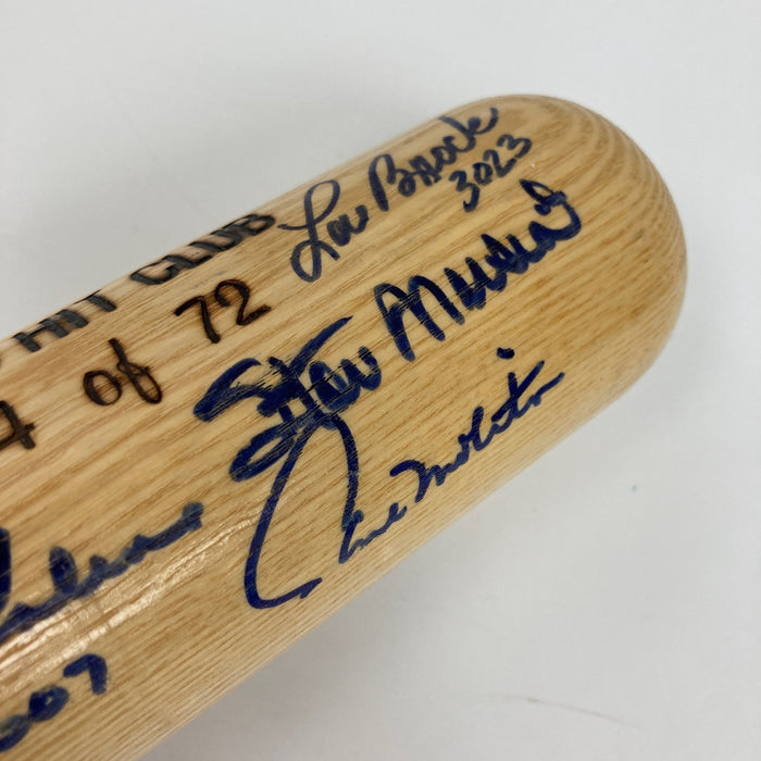 Beautiful 3,000 Hit Club Multi Signed Baseball Bat Willie Mays Hank Aaron JSA