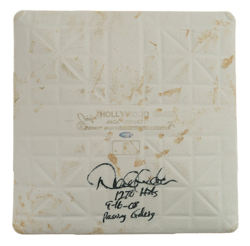 Derek Jeter "1270 Hits 9-16-08 Passing Lou Gehrig" Signed Game Used Base Steiner
