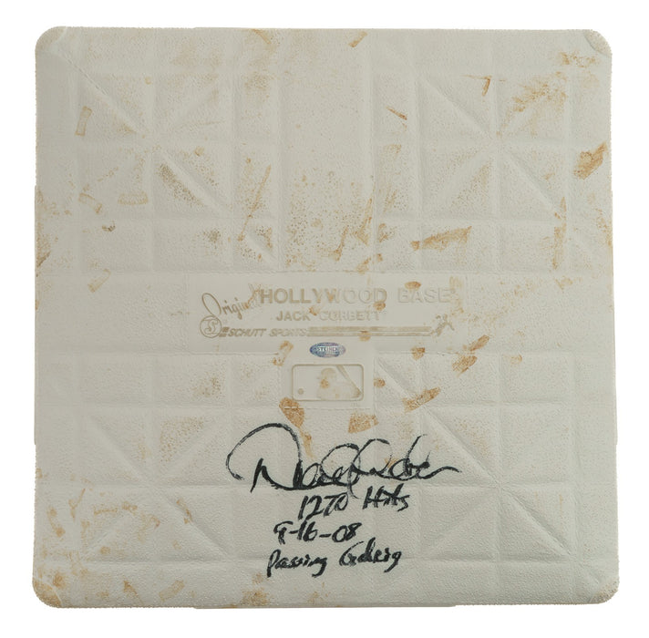 Derek Jeter "1270 Hits 9-16-08 Passing Lou Gehrig" Signed Game Used Base Steiner