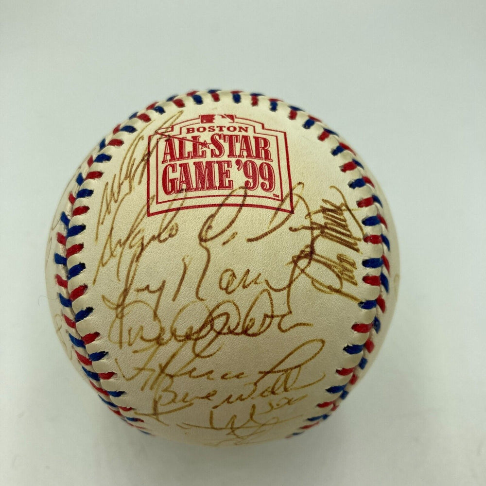 Derek Jeter Ken Griffey Jr. 1999 All Star Game Team Signed Baseball JSA COA