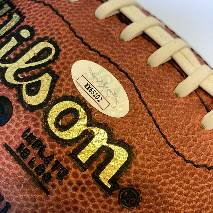 Stunning Johnny Unitas Signed Wilson NFL Football JSA Graded MINT 9