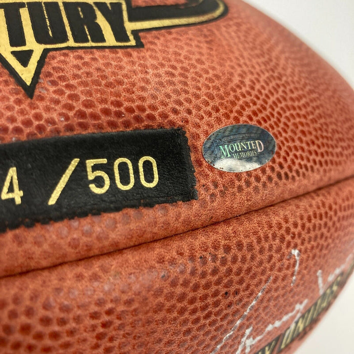 John Elway Johnny Unitas Dan Marino Joe Montana Quarterbacks Signed Football PSA