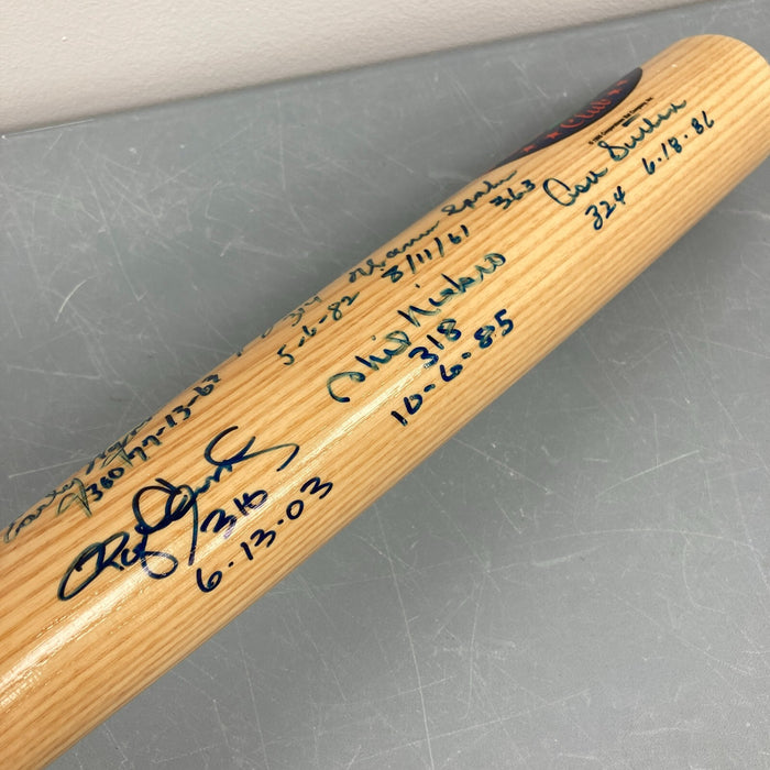 Beautiful 300 Win Club Signed Baseball Bat With Inscriptions Beckett COA