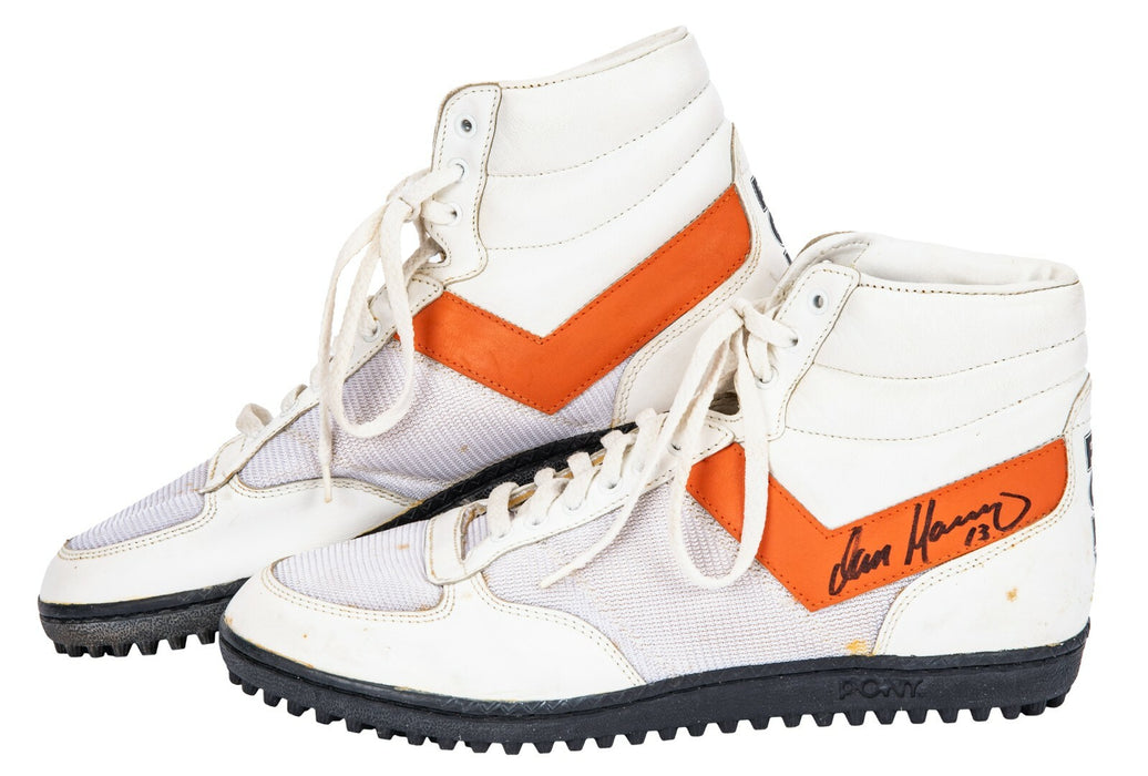 Dan Marino Dual Signed 1986 Game Used Football Shoes MEARS & JSA COA
