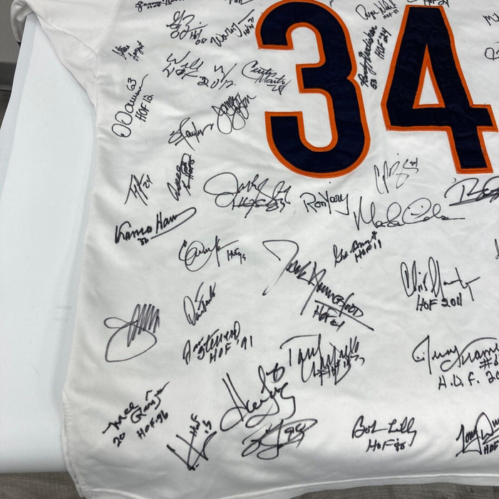 NFL Hall Of Fame Multi Signed Walter Payton Jersey With 40+ Signatures JSA COA