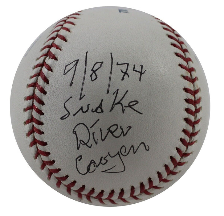Evel Knievel Signed Heavily Inscribed Baseball Caesars Palace, Las Vegas JSA COA