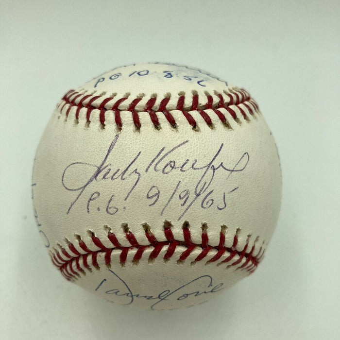 Sandy Koufax Randy Johnson Perfect Game Pitchers Signed Baseball 11 Sigs JSA COA