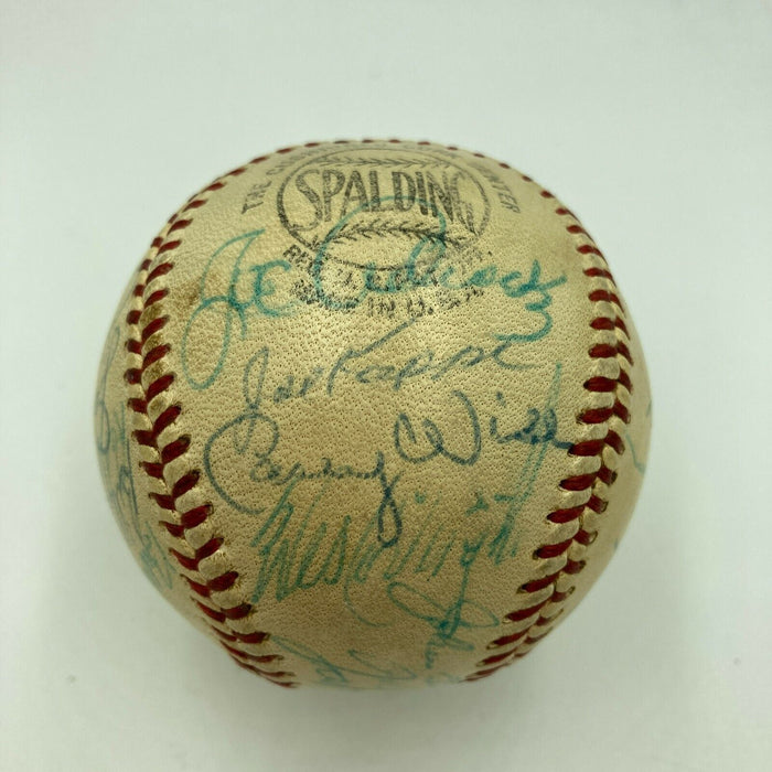 1958 Milwaukee Braves NL Champs Team Signed Baseball Hank Aaron JSA COA