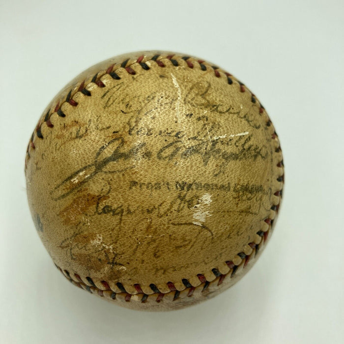 1927 New York Giants Team Signed Baseball John McGraw & Mel Ott JSA COA