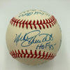 Mike Schmidt Signed Heavily Inscribed Career STAT Baseball Reggie Jackson COA