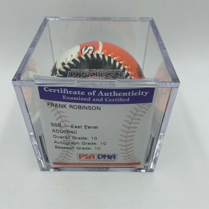 Frank Robinson Signed Baltimore Orioles Baseball PSA DNA Graded Gem Mint 10