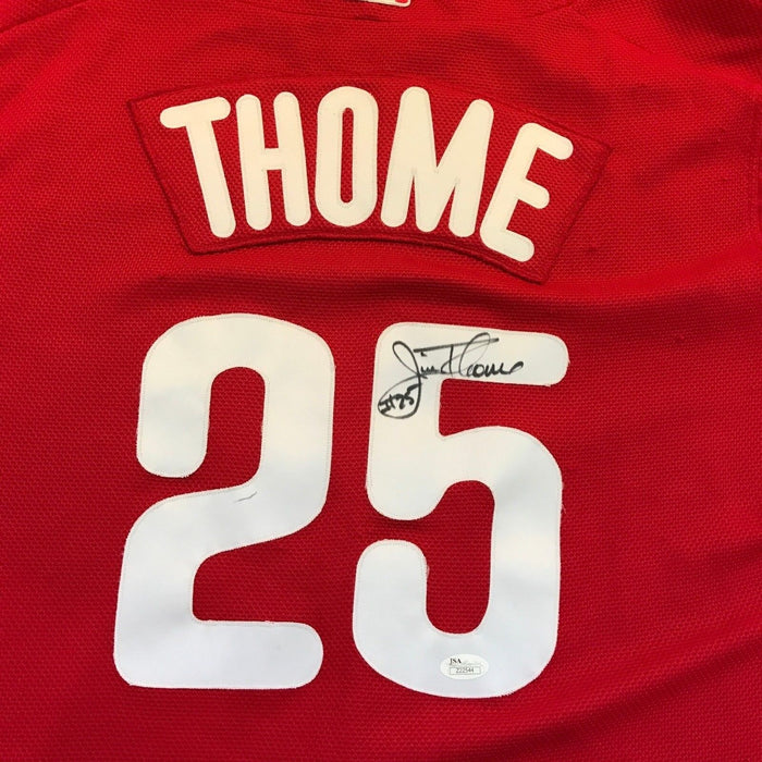 2012 Jim Thome Game Used Signed Philadelphia Phillies Jersey With JSA COA