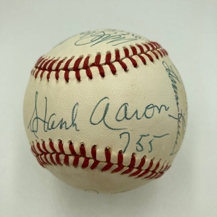 500 Home Run Signed Baseball Mickey Mantle Ted Williams Willie Mays 11 Sigs JSA