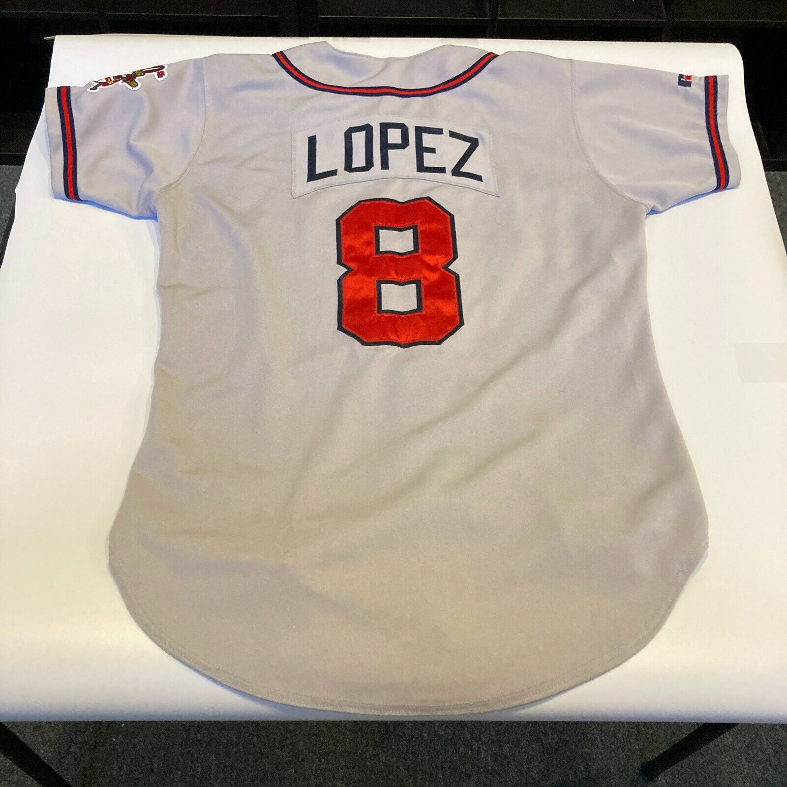 Javier Lopez w.s. Champs Signed Game Used 1995 Atlanta Braves