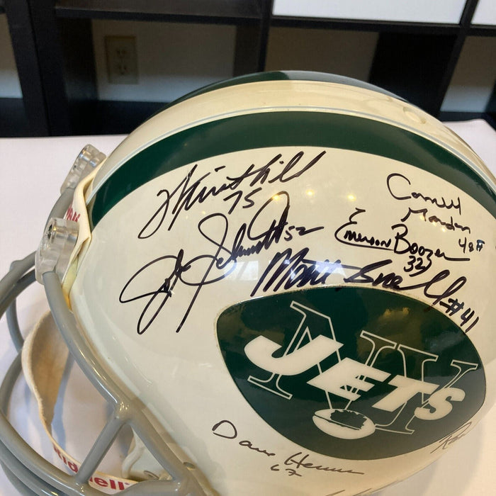 1969 New York Jets Super Bowl Champs Team Signed Full Size Helmet Joe Namath JSA