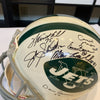 1969 New York Jets Super Bowl Champs Team Signed Full Size Helmet Joe Namath JSA