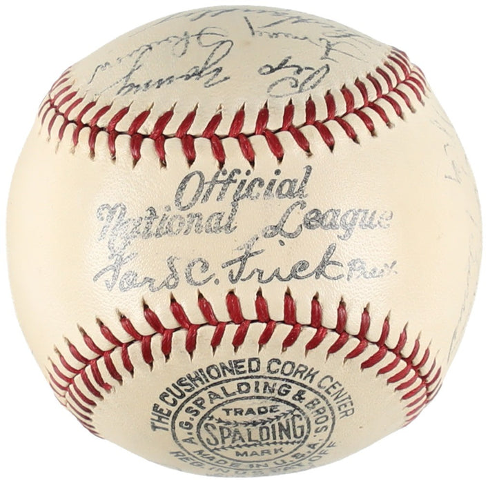 Arky Vaughan Lloyd Waner Paul Waner Heinie Manush 1938 Signed Baseball JSA COA