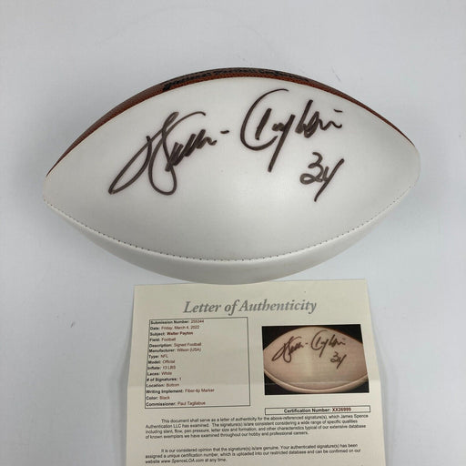 Walter Payton Signed Wilson Official NFL Game Football JSA COA