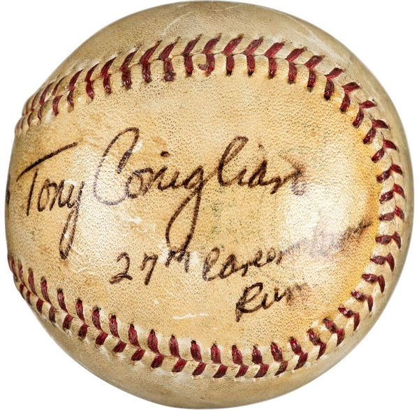 Tony Conigliaro Signed 27th Career Actual Home Run Game Used Baseball Beckett