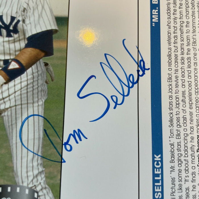 Tom Selleck Mr. Baseball Signed 8.5x11 Upper Deck Promo Page JSA COA